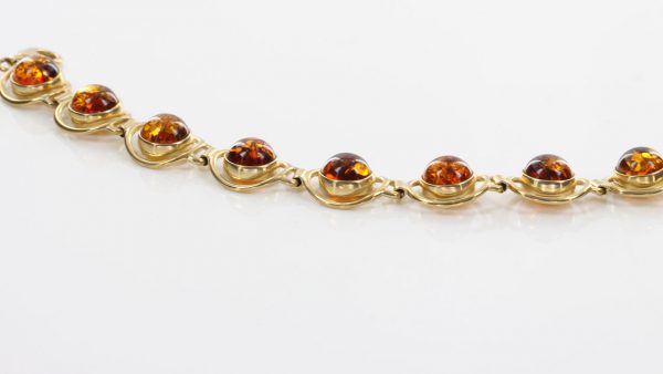 ITALIAN HANDMADE GERMAN BALTIC AMBER BRACELET IN 9CT solid GOLD GBR086-RRP£1200!!!