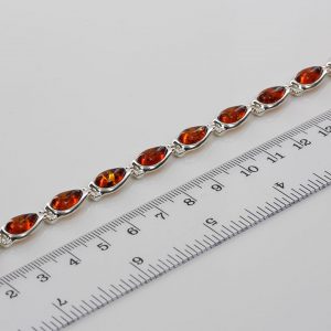 Italian Style Handmade German Baltic Amber Elegant Bracelet 925 Silver BR008 RRP£120!!!