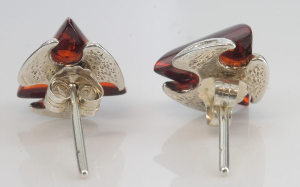 Italian Style German Baltic Amber Stud Earrings 925 Silver ST0054 RRP£20.00!!!