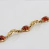 ITALIAN HANDMADE GERMAN BALTIC AMBER BRACELET IN 9CT solid GOLD GBR011-RRP£800!!!