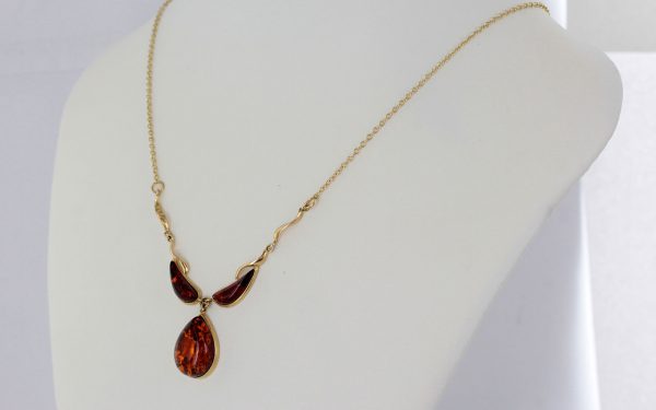 Italian Handmade German Baltic Amber Necklace in 9ct solid Gold- GN0022 RRP£625!!!