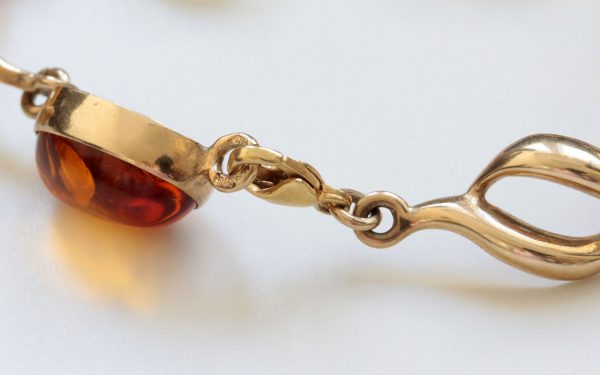 ITALIAN HANDMADE GERMAN BALTIC AMBER BRACELET IN 9CT solid GOLD GBR075-RRP£900!!!