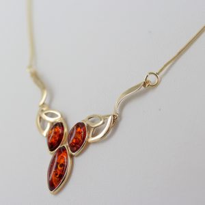 Italian Handmade German Baltic Amber Necklace in 9ct solid Gold- GN0082 RRP£495!!!