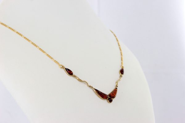 Italian Handmade German Baltic Amber Necklace in 9ct solid Gold- GN0023H RRP£495!!!
