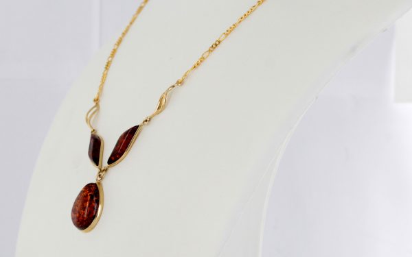 Italian Handmade German Baltic Amber Necklace in 9ct solid Gold- GN0020H RRP£675!!!