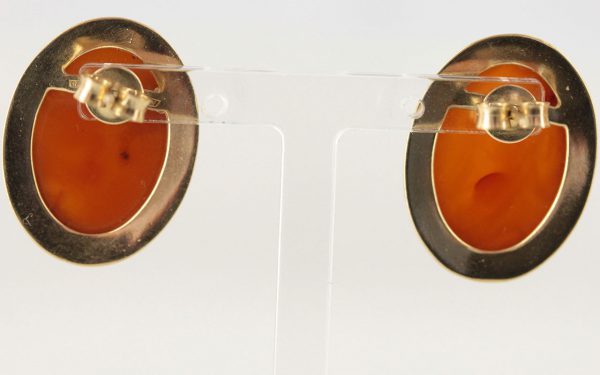 Italian Made Butterscotch German Antique Amber Studs In 9ct solid Gold GS0029Y RRP £600!!!