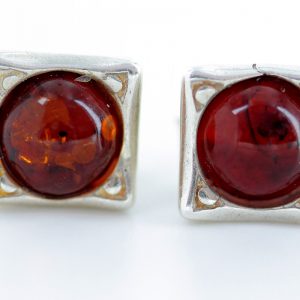 German Baltic Amber Italian Style Stud Earrings In 925 Silver ST0091 RRP£15!!!