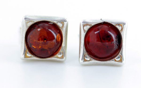 German Baltic Amber Italian Style Stud Earrings In 925 Silver ST0091 RRP£15!!!