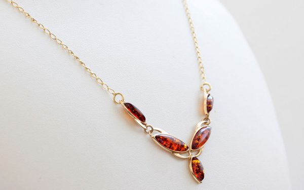 Italian Handmade German Baltic Amber Necklace in 9ct solid Gold- GN0055 RRP£475!!!