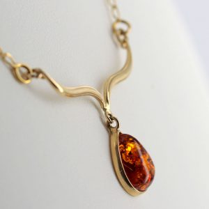 Italian Made Elegant German Baltic Amber Necklace in 9ct solid Gold- GN0036 RRP£375!!!