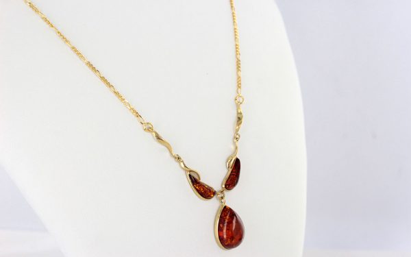 Italian Handmade German Baltic Amber Necklace in 9ct solid Gold- GN0022H RRP£695!!!