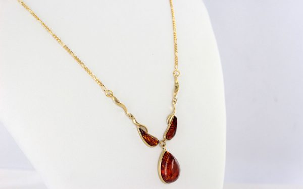 Italian Handmade German Baltic Amber Necklace in 9ct solid Gold- GN0022H RRP£695!!!