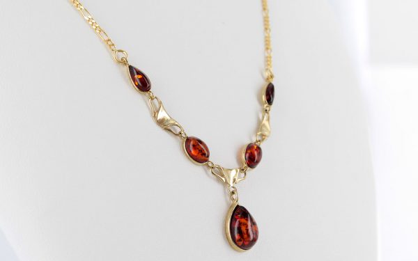 Italian Handmade German Baltic Amber Necklace in 9ct solid Gold- GN0024H RRP£595!!!