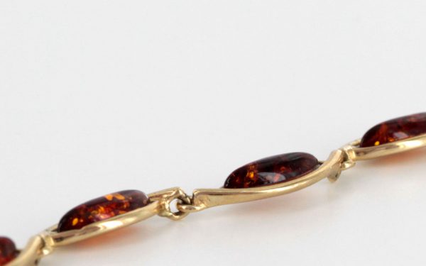 ITALIAN HANDMADE GERMAN BALTIC AMBER BRACELET IN 9CT solid GOLD GBR047-RRP£600!!!