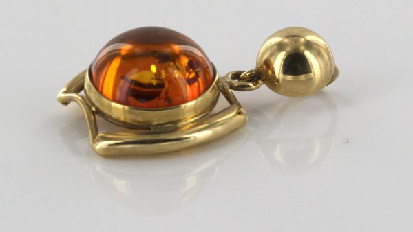 Italian Handmade Modern Elegant German Baltic Amber Pendant in 9ct solid Gold - GP0182 RRP£255!!!