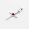 AMBER CROSS PENDANT BALTIC UNIQUE HANDMADE in 925 SILVER-PD116 RRP£25!!