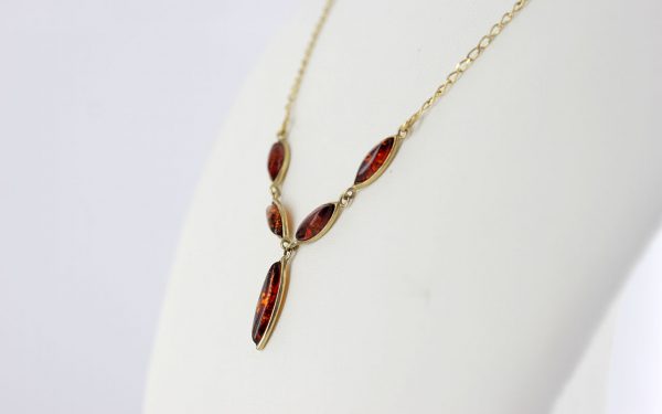 Italian Handmade German Baltic Amber Necklace in 9ct solid Gold- GN0053 RRP£425!!!