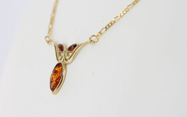 Italian Handmade German Baltic Amber Necklace in 9ct solid Gold- GN0064H RRP£425!!!