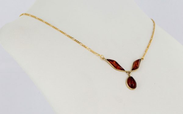 Italian Handmade German Baltic Amber Necklace in 9ct solid Gold- GN0017H RRP£525!!!