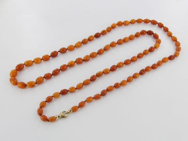 Antique German Baltic Amber Unique Butterscotch Beaded Necklace A0121 RRP£5950!!