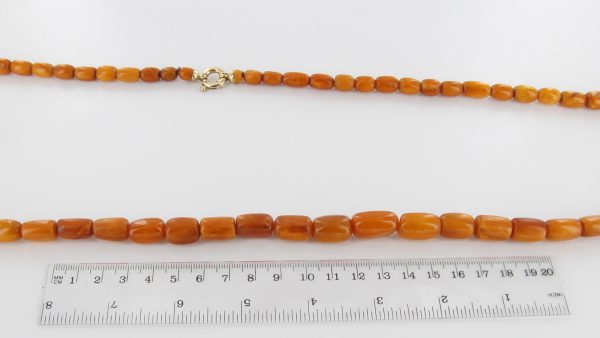 Antique German Baltic Amber Unique Butterscotch Beaded Necklace A0124 RRP5500!!!