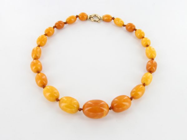 Antique German Baltic Amber Unique Butterscotch Beaded Necklace A0130 RRP£2950!!