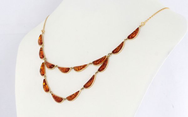 Italian Handmade German Baltic Amber Necklace in 9ct solid Gold- GN0054 RRP£1195!!!