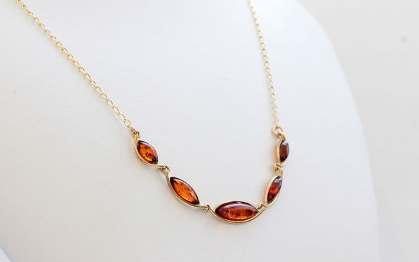 Italian Handmade German Baltic Amber Necklace in 9ct solid Gold- GN0057 RRP£475!!!