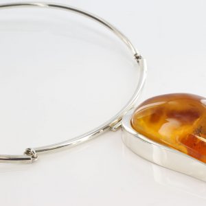 Butterscotch Amber Necklace German Baltic Amber 925 Silver-N128 RRP£850!!!