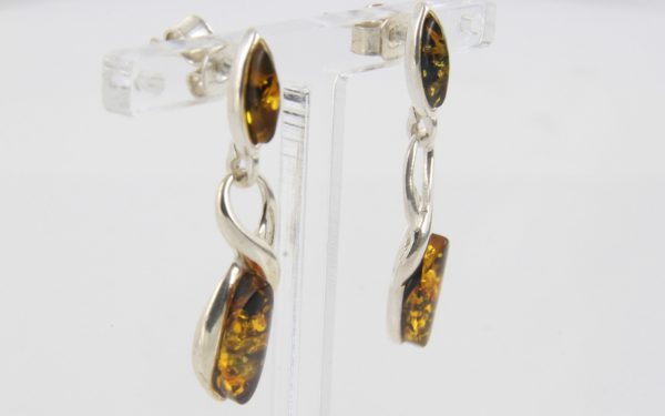 Italian Made Elegant German Baltic Amber 925 Silver Earrings E0102 RRP£35!!!