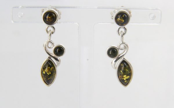 Italian Design German Baltic Amber 925 Silver Elegant Earrings E0124 RRP£35!!!