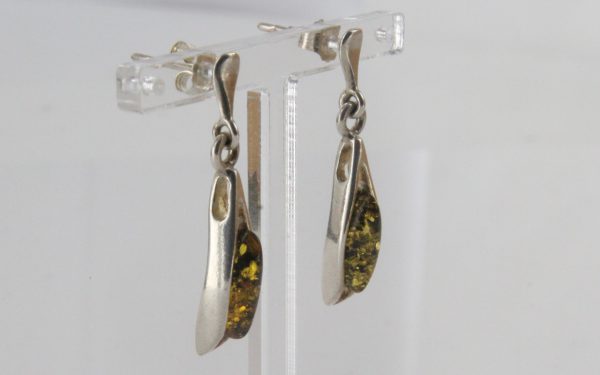 Italian Style Elegant German Baltic Amber 925 Silver Earrings E0119 RRP£40!!!