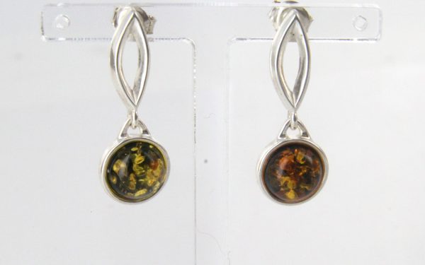 Italian Style Elegant German Baltic Amber 925 Silver Earrings E0112 RRP£35!!!