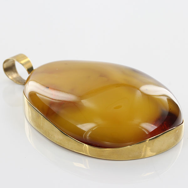 German Unique Butterscotch Honey Unique Baltic Amber Pendant In 9ct solid Italian Gold GP0278Y RRP£3000!!!