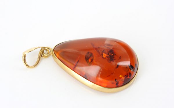 Italian Made Baltic German Amber Pendant in 18ct Solid Gold GP0995 RRP£625!!!