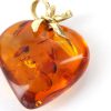 Italian Hanmade Unique 18ct solid Gold German Amber Heart Shaped LOVE Pendant GP0993 RRP£425!!!