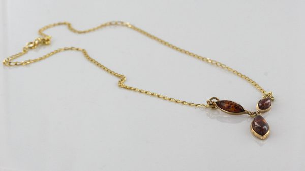 Italian Handmade German Baltic Amber Necklace in 9ct solid Gold- GN0046 RRP£325!!!