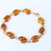 ITALIAN MADE UNIQUE GERMAN BALTIC AMBER BRACELET IN 18CT solid GOLD -GBR101 RRP£2450!!!