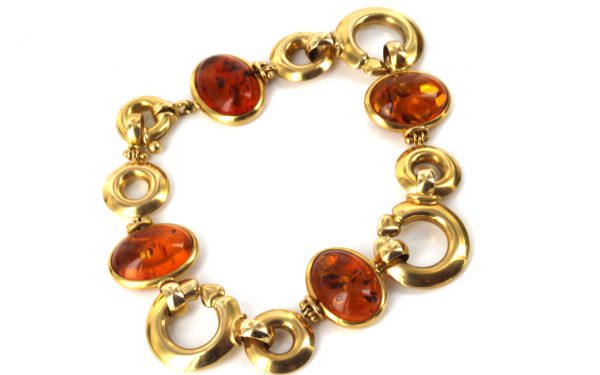 ITALIAN HANDMADE UNIQUE GERMAN BALTIC AMBER BRACELET IN 18CT solid GOLD -GBR105 RRP£3500!!!