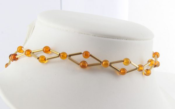 Italian Handmade German Amber Necklace/Choker in 18ct solid Gold GN0106 RRP£1950!!!