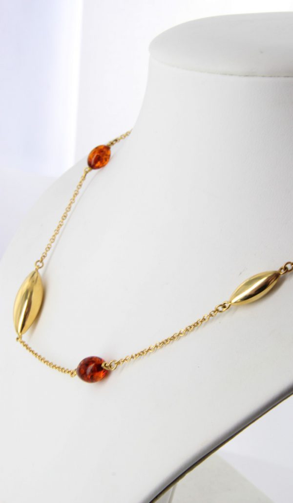 Italian Handmade German Amber Necklace in 18ct solid Gold Setting GN0102 RRP1750!!!