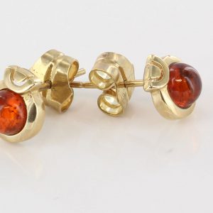 Italian Made Exquisite German Baltic Amber In 9ct Gold Studs GS0085 RRP£125!!!