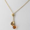 Italian Handmade German Amber Necklace in 18ct solid Gold Setting GN0104 RRP£450!!!