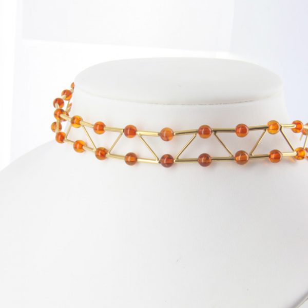 Italian Handmade German Amber Choker Necklace in 18ct solid Gold GN0105 RRP£1950!!!