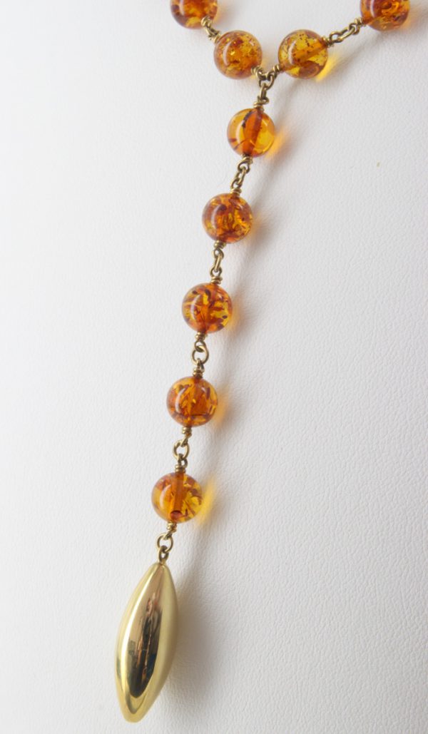 Italian Handmade German Amber Necklace in 18ct solid Gold Setting GN0101 RRP£3500!!!