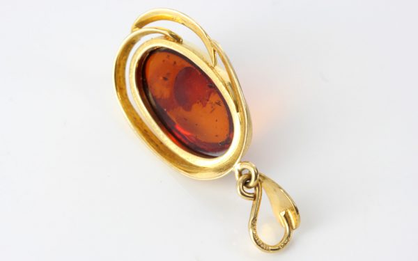 Italian Handcrafted 18ct solid Gold Pendant with German Baltic Amber GP0989 RRP£495!!!