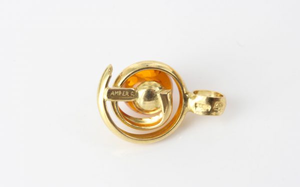 Italian Handcrafted 18ct solid Gold Pendant with German Amber GP0998 RRP£275!!!