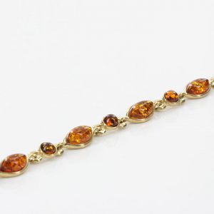 ITALIAN HANDMADE GERMAN BALTIC AMBER BRACELET IN 9CT solid GOLD GBR040-RRP£675!!!