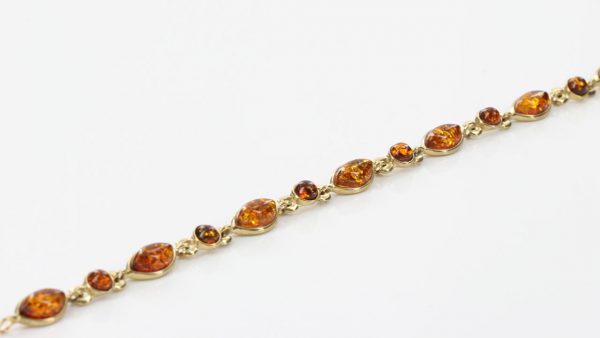 ITALIAN HANDMADE GERMAN BALTIC AMBER BRACELET IN 9CT solid GOLD GBR040-RRP£675!!!