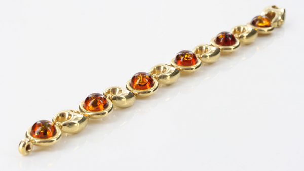 ITALIAN HANDMADE GERMAN BALTIC AMBER BRACELET IN 14CT GOLD GBR108-RRP£3000!!!